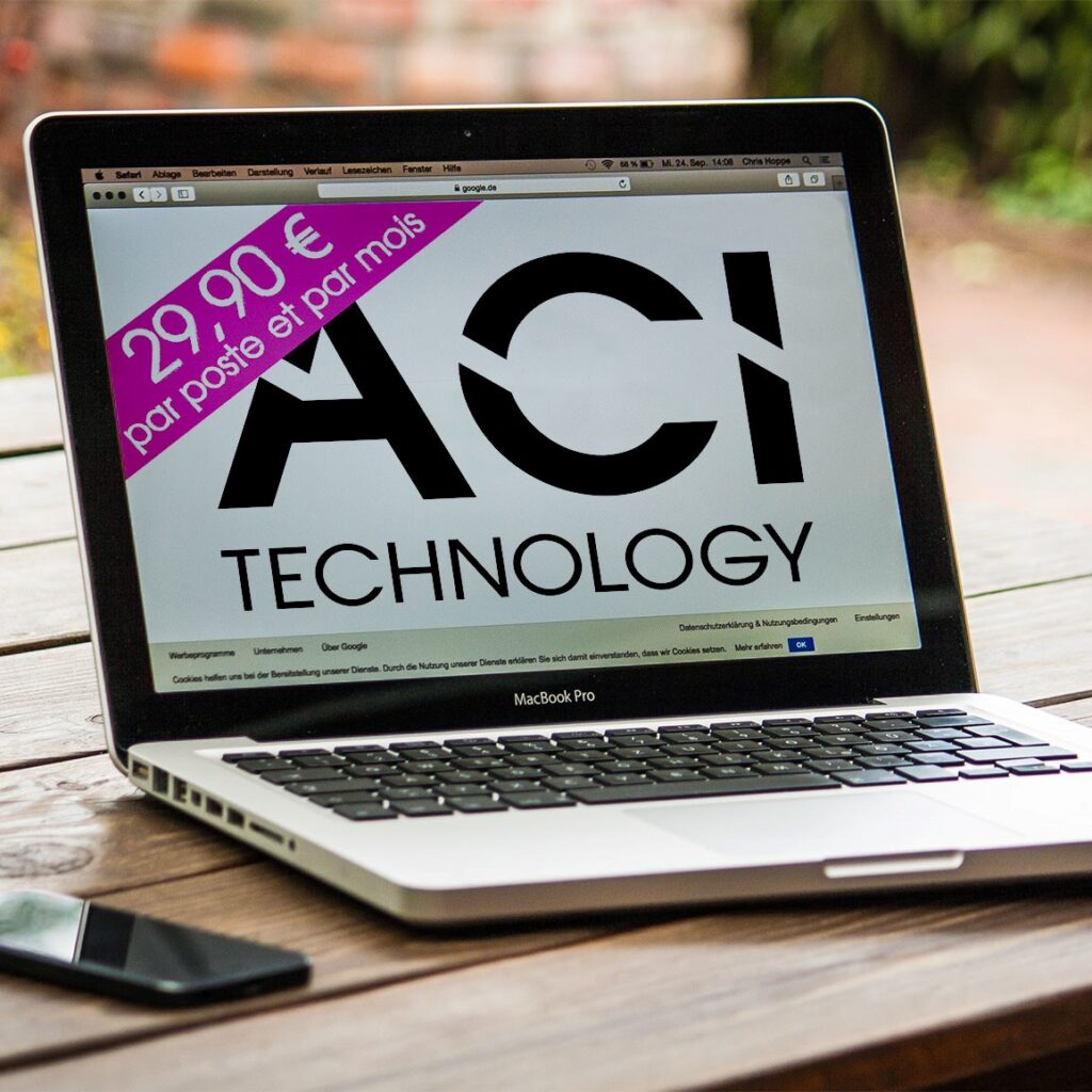 Logo d'ACI Technology symbolisant leur expertise en dépannage informatique à Paris.
