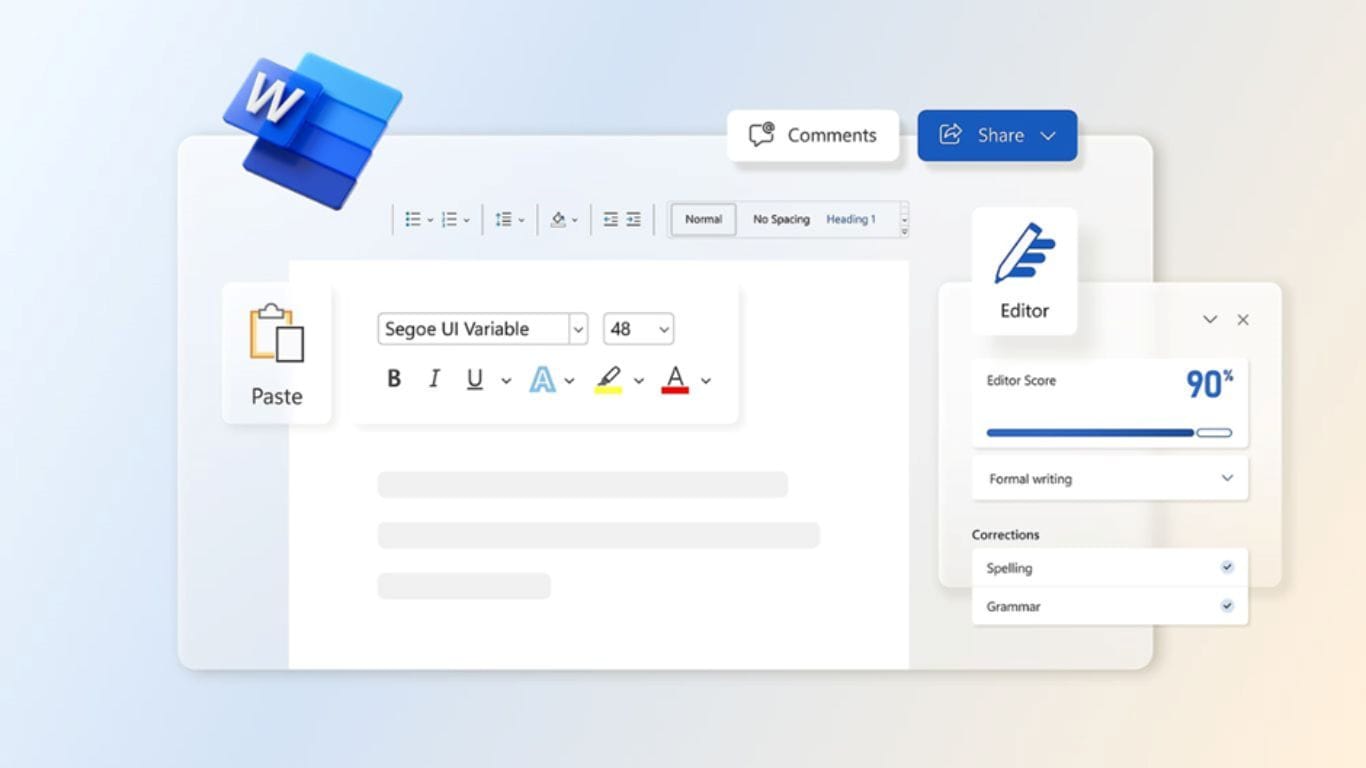 image représentant le logiciel word dans la suite office de Microsoft 365.