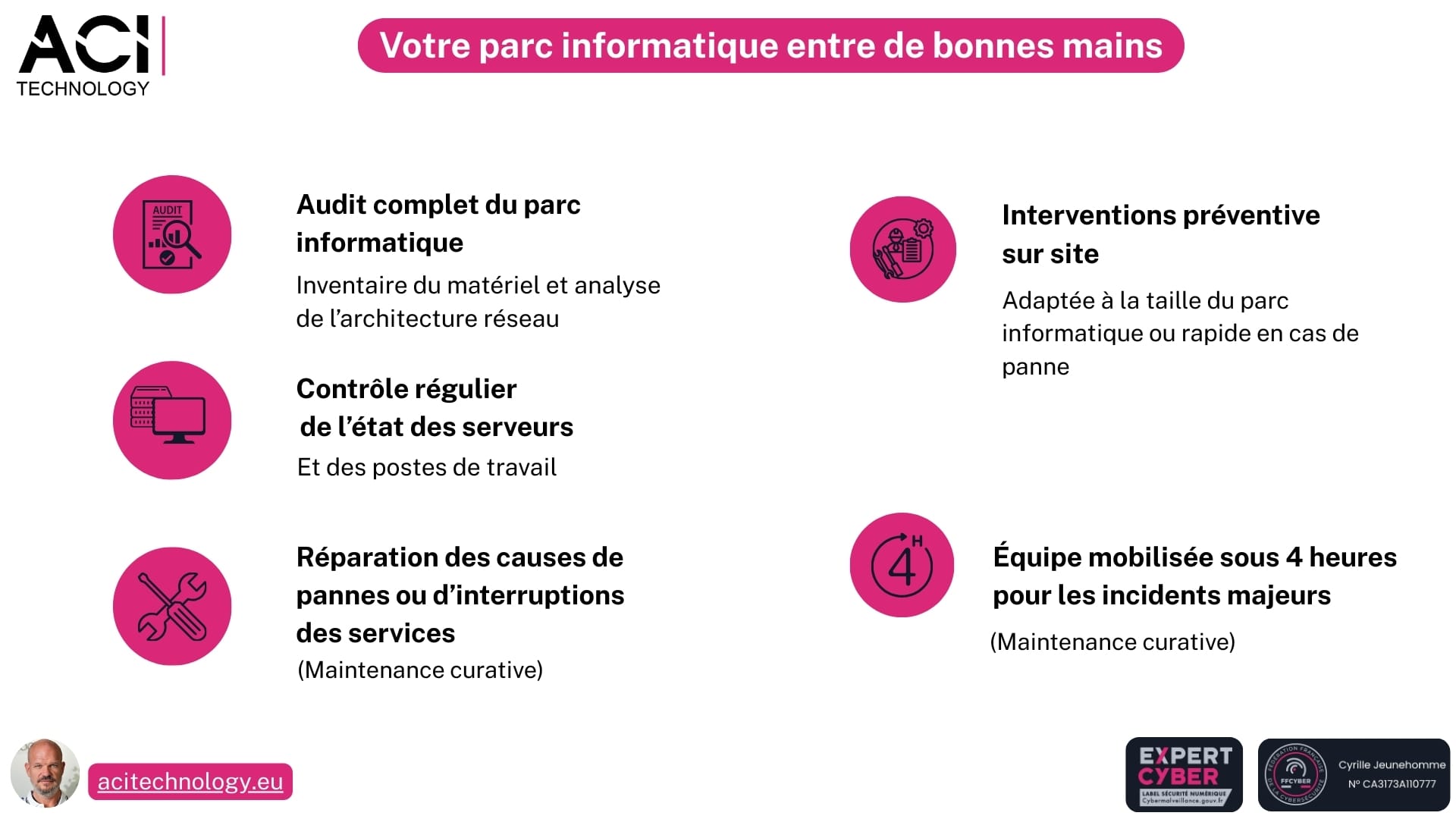Services de maintenance et d’infogérance pour parc informatique