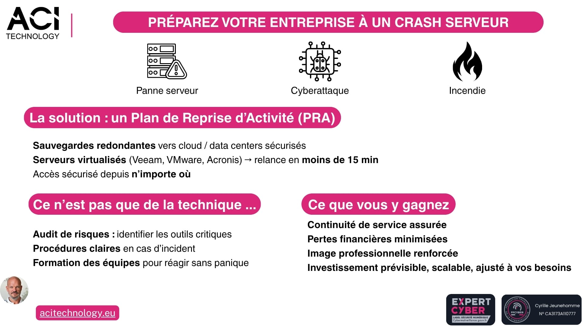 ACI Technology expert infogérance et maintenance informatique Paris - PRÉPAREZ VOTRE ENTREPRISE À UN CRASH SERVEUR