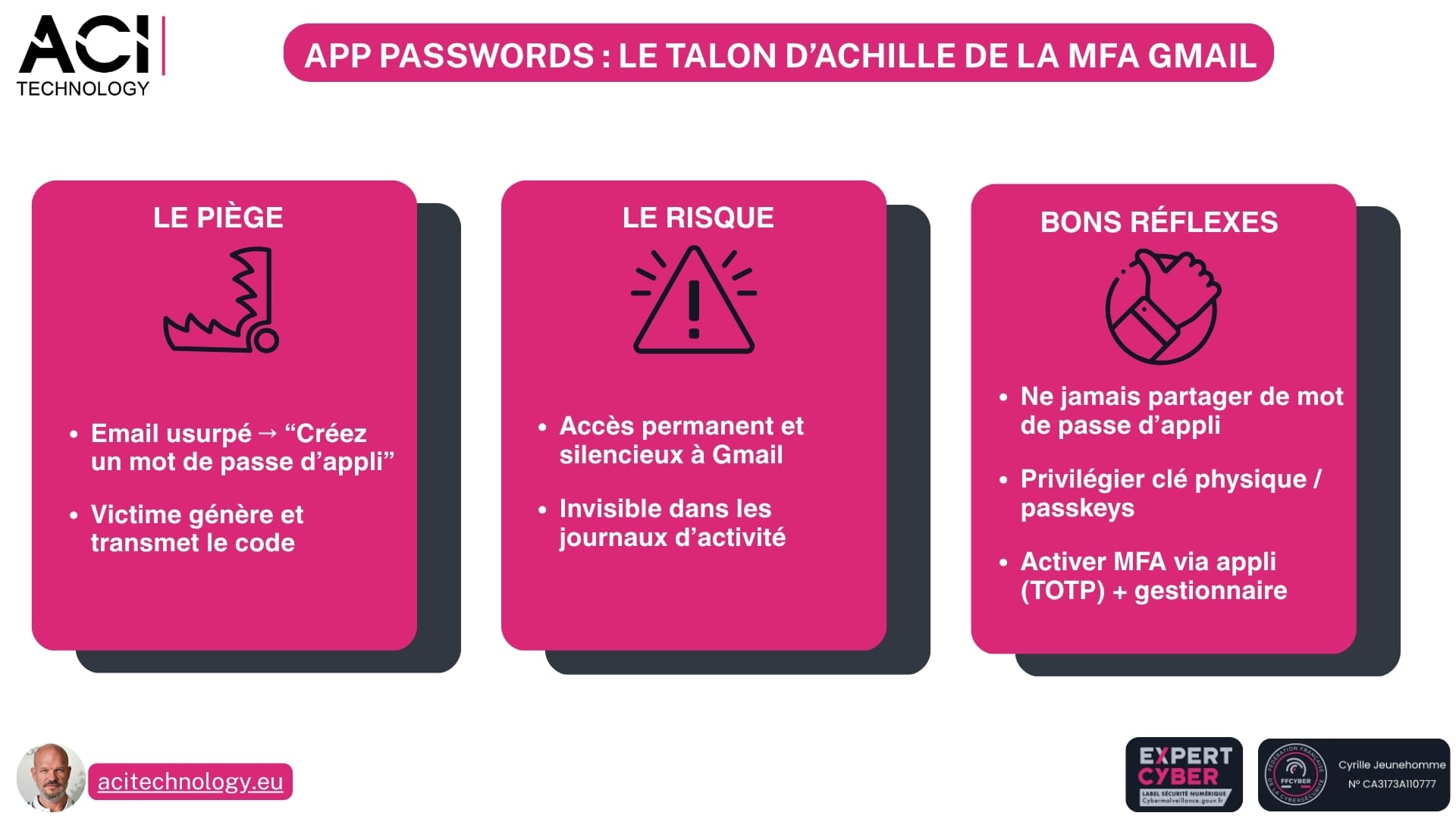 ACI Technology expert infogérance et maintenance informatique Paris - Gmail cette technique permet aux pirates de contourner la double authentification
