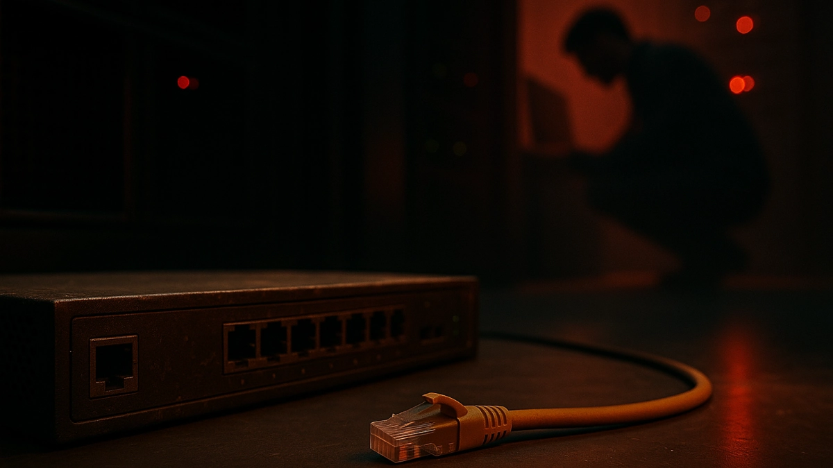 Switch réseau débranché – exemple d’erreur fréquente en infrastructure informatique
