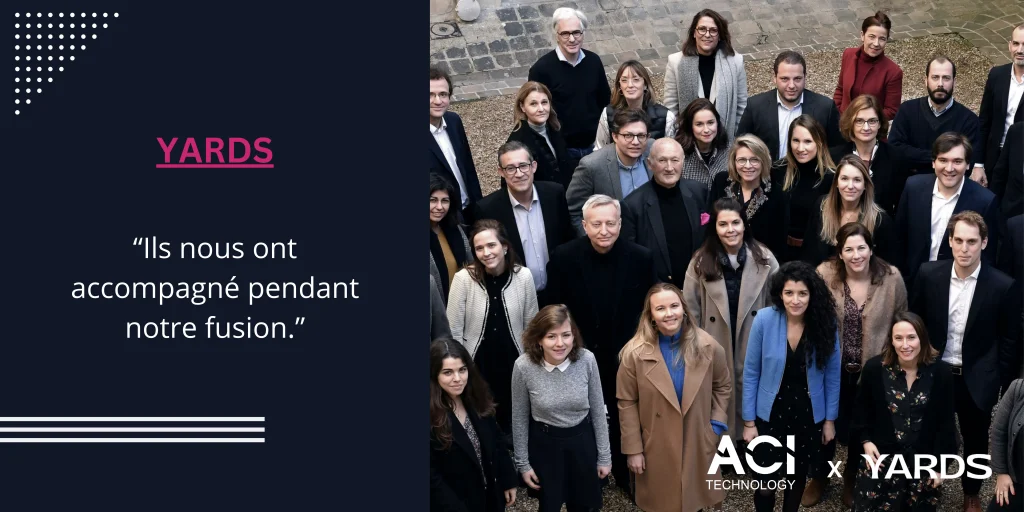 Équipe du cabinet Yards Avocats accompagnée par ACI Technology pour l’infogérance et la maintenance informatique